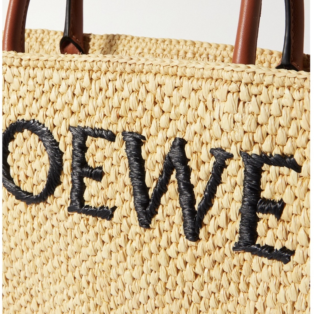 LOEWE A4 raffia tote bag - Picture 2 of 8